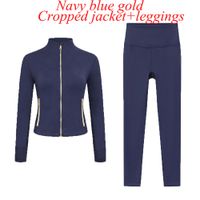 2pc Navy Blue Gold J+L
