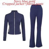 2pc Navy Blue Gold J+F