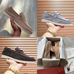 Designer Men Women Woven Suede Loafers Slip On Driving Shoes Metal Pendant Soft Moccasins Outdoor Daily Walking Casual Breathable Footwear Top Quality 739 - kalmora