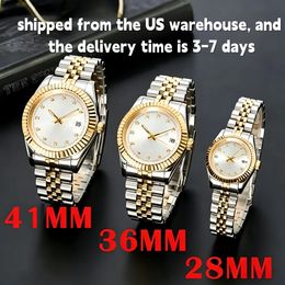 watch orologio Automatic Mechanical Watches Men Big Magnifier 41mm/36mm Stainless steel Sapphire Mens Watches Male Wristwatches Luminous - kalmora