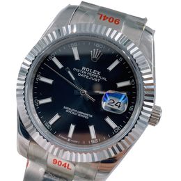 Rolex Datejust 126334 41mm Upgraded Jubilee Strap Automatic Stainless Steel Watch Bezel Men's Watch Sapphire Glass Case New Black Case - kalmora