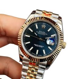 Rolex Two Tone Datejust Ombre Green 126334 Tiffany 41mm Upgraded Jubilee Strap Automatic Stainless Steel Watch Bezel Men's Watch Sapphire Glass Case New Black Case - kalmora