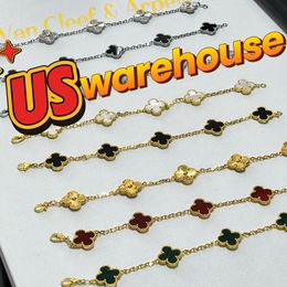 bracelet designer womens jewelry multicolor necklace women stainless steel four leaf clover jewelry handmade jewelry necklace flower - kalmora