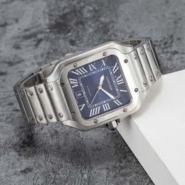 Cartier Santos watch designer watch luxury mens watch waterproof stainless steel business casual watches with box - kalmora