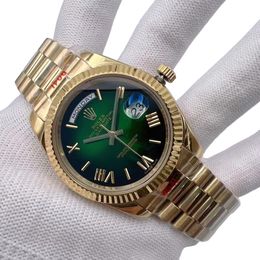 U1 Rolex Day Date 40MM Yellow Gold Case Automatic Stainless Steel Watch Bezel Men's Watch Sapphire Glass Case New - kalmora