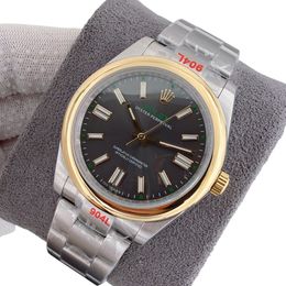 U1 Rolex Oyster Perpetual 100TH Automatic Stainless Steel Watch Bezel Men's Watch Sapphire Glass Case New Black Case - kalmora