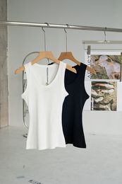 Designer tank top women tanks camis anagram-embroidered cotton-blend tank tops designer vest ladies solid vintage t shirt femme mens tanktop asian size s-xl - kalmora