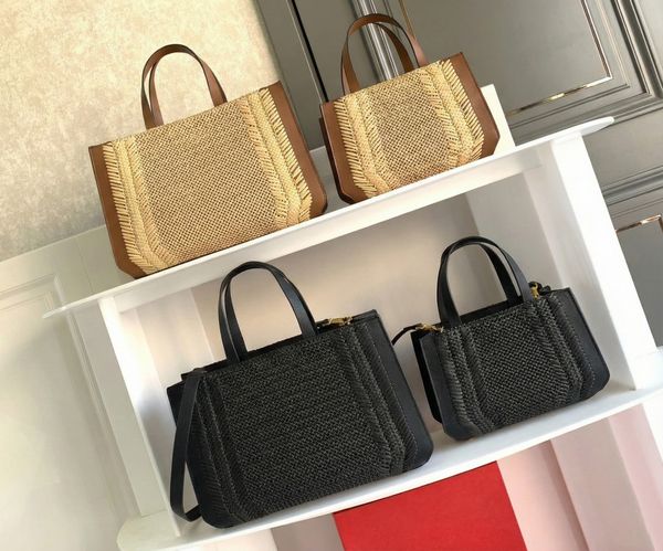 Designer Straw Tote Shoulder Bag for Woman casual Lady bags Commuter Versatile Fashion Relaxed Vintage Knitting Shopping Bags Underarm bag Wallet womens Purse PRPU - Bags, Luggage & Accessories - kalmora