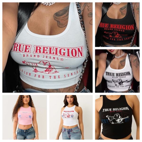 Designer Women's Tanks European American Street Fashion Letter Printed Pit Vest Summer Women Casual Y2k Cropped Tank Tops Tees - Apparel - kalmora