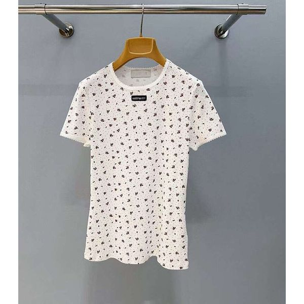 Womens T Shirts Designer Lady Tshirts Shorts Tees Summer Breathable Tops Patterns Flowers Shirt With Budge Letters Design Short Sleeves Size S-2XL - Apparel - kalmora
