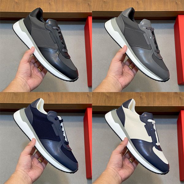Designer Stylish Men Calfskin Comfortable Sneakers Gancini Men Low Top Sneakers Lightweight Low Top Sneakers Stylish and Versatile Skate Shoes 1041 - Shoes & Accessories - kalmora