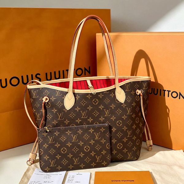 designer bag luxury bag mm tote bag shoulder bag neverfulll bag wallet full brown print bag leather bag crossbody bag high quality capacity composite shopping bag - Bags, Luggage & Accessories - kalmora