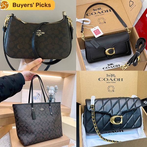 1:1 Correct Emblem teri shoulder bag Designer Handbag New Styles Metal Chain Underarm Bag Tabby Luxury Handbag High-Quality Classic Women's Leather Crossbody Bag - Bags, Luggage & Accessories - kalmora