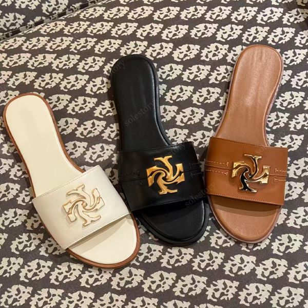 designer slides Eleanor sandals Women's Designer Sandals Shoes Sliders Fashion Outdoor Beach Sandale Womens Shoe Flat Loafer Summer Mule Size 35-42 - Shoes & Accessories - kalmora