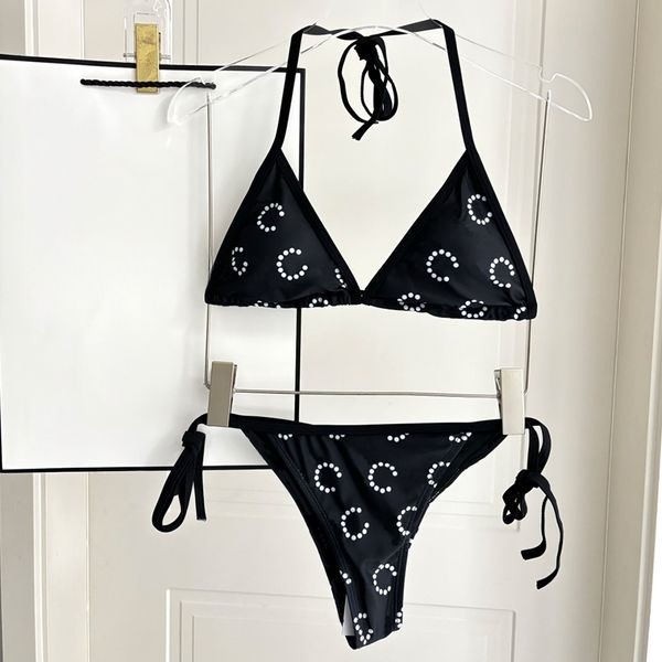 Designer Swimwear Bikini Swimsuit Women Sexy Beach Vacation Bikini Split Letter Pattern Fashion Leisure Hot Spring Beach Vacation Swimsuit - Apparel - kalmora