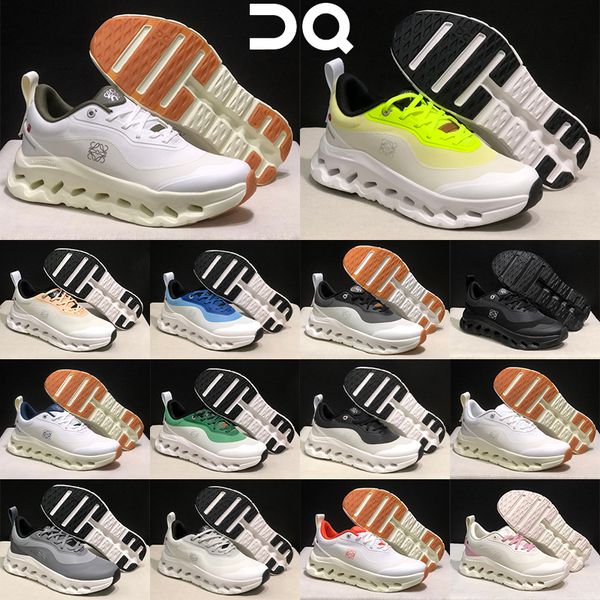 On Cloudtilt Hi 2 Running Shoes for Men Women Cushion Wave Hollow Thick Sole Sneakers Lightweight Breathable Mesh Slip On Walking Shoes white blue pink - Shoes & Accessories - kalmora