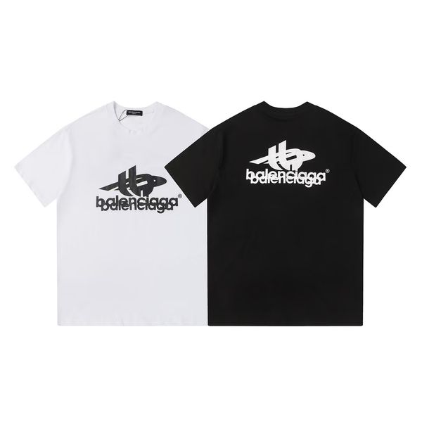Men's T-shirt, Women's T-shirt, Designer T-shirt, High quality letter layer printed short sleeved loose casual T-shirt, 100% pure cotton men's and women's top OW - Apparel - kalmora