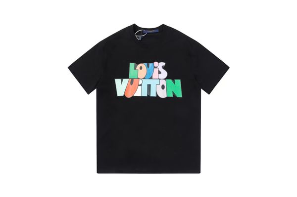 Men's T-shirt, Women's T-shirt, Designer T-shirt, High quality letter layer printed short sleeved loose casual T-shirt, 100% pure cotton men's and women's top PX - Apparel - kalmora