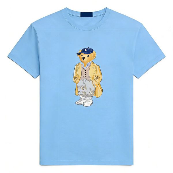 Woman Designer Bear Tshirt Spring Summer Women Cotton Tshirts Breathable Tops Fashion Short Sleeves Clothes Luxury Round Neck Tops - Apparel - kalmora