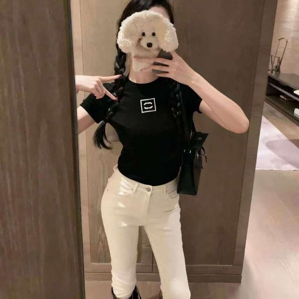 Womens T Shirts Vests Designer Slim Tshirts Shorts Tees Summer Breathable Tops Sweatshirts Long Shirt With Budge Turtleneck Letters Design Short Sleeves Size S-XL - Apparel - kalmora