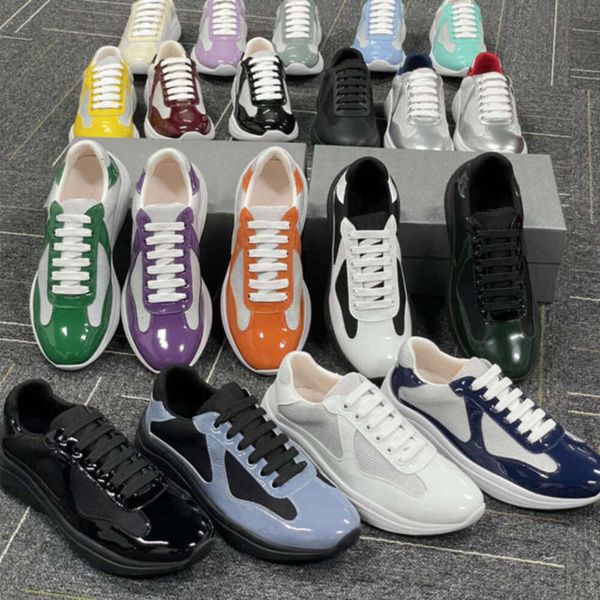 Designer Men Women Sneakers Americas Cup Xl Trainers Leather Lace-up Casual Shoes Outdoor Runner Sport Shoes 36-47 Big Size 53 - Shoes & Accessories - kalmora
