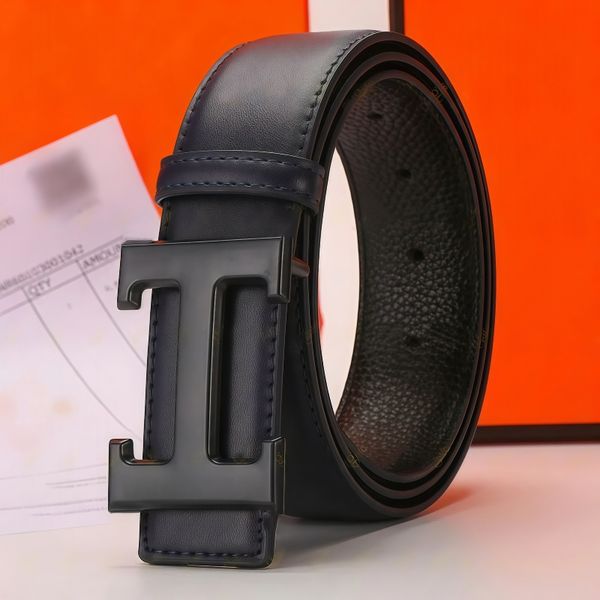 men belt designer women belt mens belt ceinture fashion belt womens belt 38mm genuine leather letter H buckle belt classic business leisure girdle with box - Fashion Accessories - kalmora