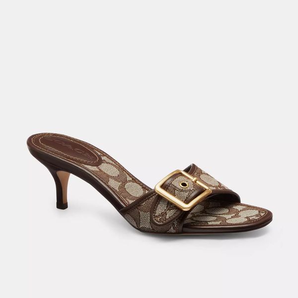 Designer Margot Sandals Women Bow Kitten Heels C Beach Summer Luxury Denim Heel High Leather Slippers Fall Mules Pumps Cute Lady Low Heeled - Shoes & Accessories - kalmora