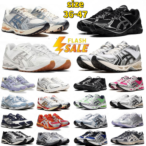 with box designer shoes asices gels nyc1130 k14 running shoes Japan kayano14es Metallic Silver Gold Chrome Toe Pink Foam Blue Tint mens womens outdoor sneakers 36-47 - Shoes & Accessories - kalmora