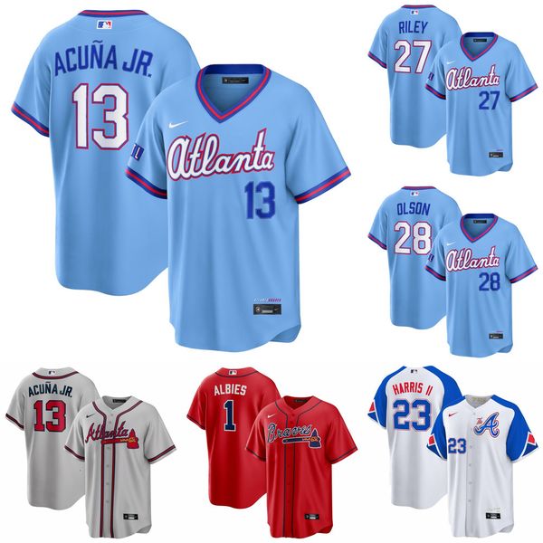 Men's Atlanta Braves Ronald Acuna Jr. White Home Replica Player Name Jersey - Sports & Outdoors - kalmora