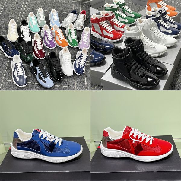 2026 Top Quality Sneakers Luxury Plus Size EU49 Americas Cup Sneakers Men Women Patent Leather Mesh Lace Up Casual Outdoor Sport Trainers 53 - Bags, Shoes & Accs - kalmora