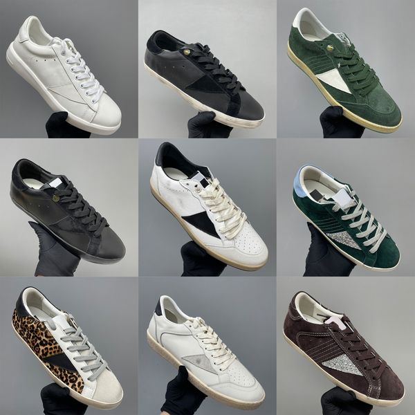 Men Women Designer Dirty Super Star Leather Sneakers Leopard Print Suede Leather Inner Height Increase Low Top Casual Training Sport Shoes Trainers Top Quality 1026 - Fashion Collection - kalmora
