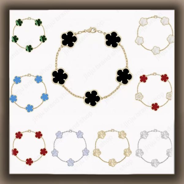 5 flower bracelet designer jewlery designer for women luxury clover bracelet sterling silver jewelry 925 diamond bracelet fashion braclet bracelet wholesale gift - Jewelry - kalmora