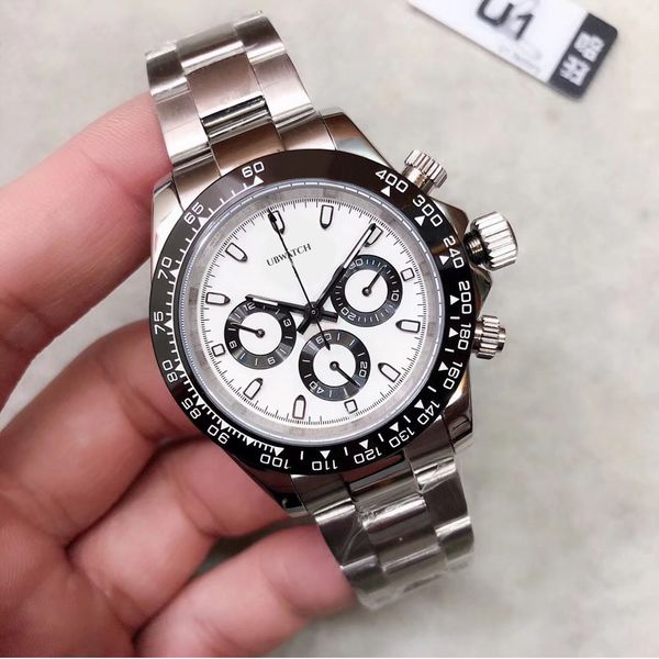 Quality Watch ST9 Steel All Subdials Working 40mm Automatic 3866 Mechanical Movement Sapphire Glass Mens Ceramic Bezel Silver Dial Watches - Watches - kalmora