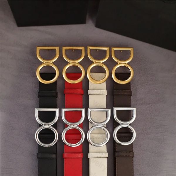 Classic Designer Mens Belt Width 4CM Genuine Leather Belts for Man Woman Smooth Buckle Gold Sliver 4 Colors Cowhide Letter Design - Fashion Accessories - kalmora