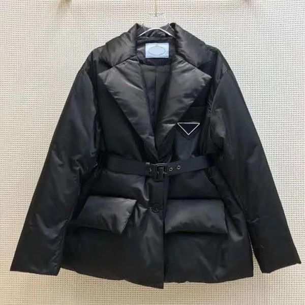 Designer Women Jacket Parkas Down Coat Fashion Short Jacket Overcoat Slim Corset Thick Outfit Windbreaker Pocket Outsize Lady Warm Coats S-L - Apparel - kalmora