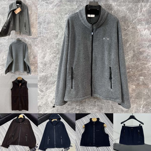 Luxury Letter Embroidered Fleece Jacket Coat Designer Women Long Sleeve Zipper Outerwear Winter Autumn Vacation Street Style Velour Jackets - Apparel - kalmora