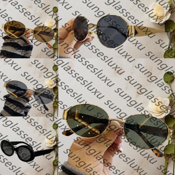 Fashion Luxury designer sunglasses for womens men glasses same Sunglasses as Polarize beach street photo small sunnies metal full frame with brown box sonnenbrille - Fashion Collection - kalmora