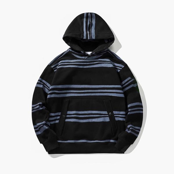 Topstoney Designer Hoodies Spring Mens Striped Hoodie Cotton Super Large Hoodie Long Sleeve Street Clothing Fashion Top Jumper - Apparel - kalmora