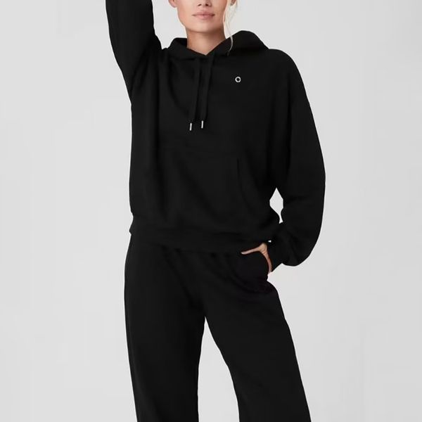 Womens Yoga Pants Hoodies Sweatshirt Designer Pant High Quality Womens Solid Color Yoga Sets High Waist Trousers Sportwear Sweatshirt Black Brown Gym Wear Size XS-L - Sports & Outdoors - kalmora